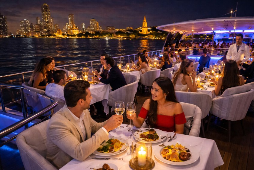 Cena Bahia de Cartagena - Barco Carrousel
