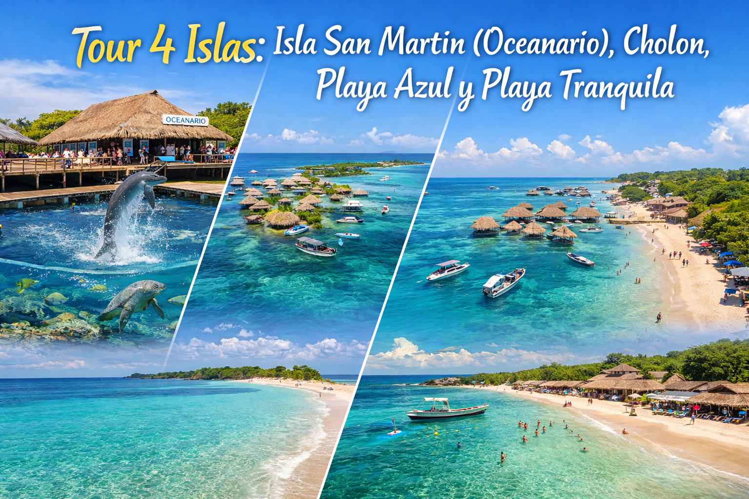 Tour 4 islas, (San martin, Cholon, Playa azul y Playa tranquila)